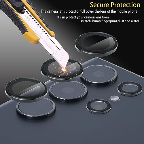 Camera Lens Protector for Samsung Galaxy S23 Ultra, Black - color: Black