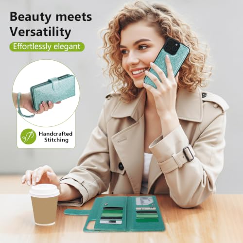 Varikke Wallet Case for iPhone 16 Pro Compatible with Magsafe, Mint Green - color: (Compatible with MagSafe) Mint, size: iPhone 16 Pro 6.3"