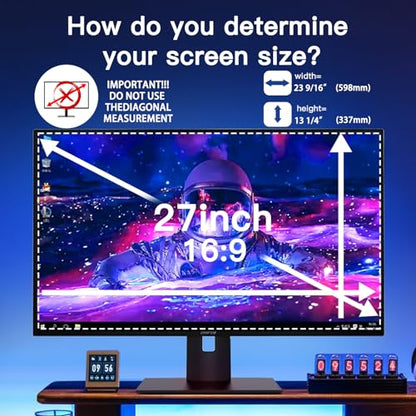 2 Pack Magnetic Hanging Computer Privacy Screen for 27 ''16:9 Aspect Ratio - color: 2 Pack Magnetic Hanging 27 Inch for 16:9