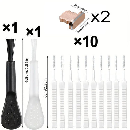 14Pcs/Set Gold Anti Dust Plugs Metal Cover for iPhone 14 13 12 11 X XS XR 8 7 SE Plus Pro Max, 2Pcs Lightning Charging Port Dust Caps Protector with 12Pcs Clean Brush
