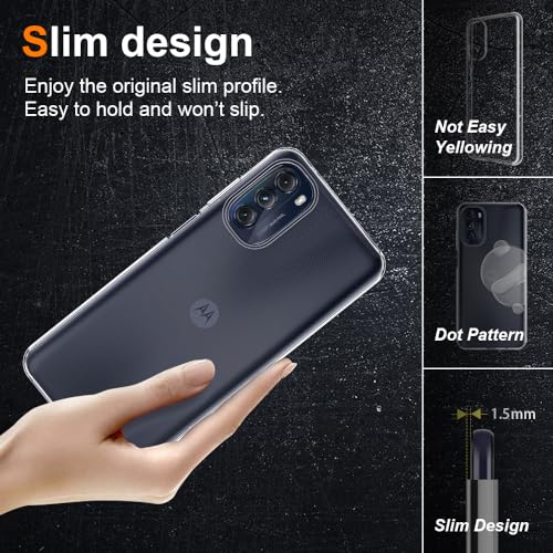 Silicone Clear for Moto G 5G 2022 Case,Ultra Thin with Comfort Grip | Soft Slim-Fit TPU Moto G 5g 2022 Phone Cover,Non-Slip,Shockproof Protection,Scrath-Resistant - size: Moto g 2022