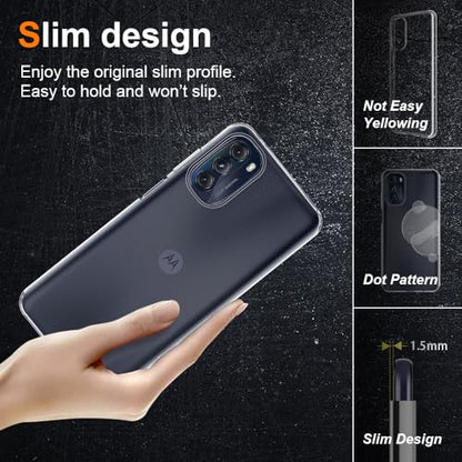 Silicone Clear for Moto G 5G 2022 Case,Ultra Thin with Comfort Grip | Soft Slim-Fit TPU Moto G 5g 2022 Phone Cover,Non-Slip,Shockproof Protection,Scrath-Resistant - size: Moto g 2022