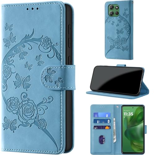 Wallet Case for Motorola Moto G Power (2025), Llight Blue | RFID Blocking, Magnetic Closure, Card Holder, Kickstand, Shockproof Flip Cover - color: Llight Blue