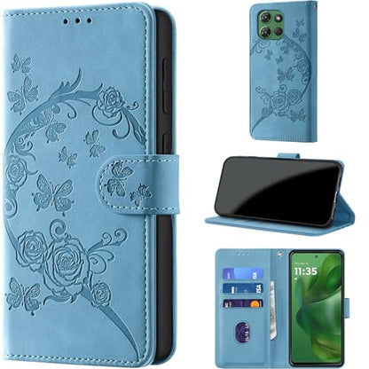 Wallet Case for Motorola Moto G Power (2025), Llight Blue | RFID Blocking, Magnetic Closure, Card Holder, Kickstand, Shockproof Flip Cover - color: Llight Blue