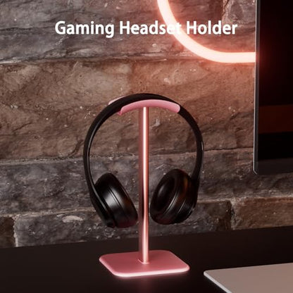 Headphone Stand for Desk - Headset Stand Headphone Holder (Pink) - color: Pink