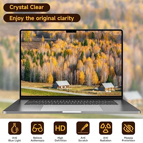 2 Pack Anti Blue Light Screen Protector Compatible with MacBook Air 15 Inch(2023-2026, M2/M3/M4/M5), Eye Protection Matte Anti Glare Screen Protector for 15.3In Mac Air - size: MacBook Air 15 Inch