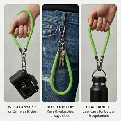 Phone Lanyard Wrist Strap Soft Rope Phone Strap Wrist Lanyard Heavy Duty - color: Green/Blue