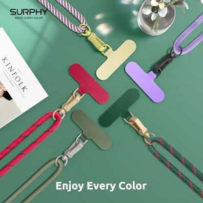 SURPHY Phone Lanyard Crossbody, Phone Strap Crossbody with 2 Tether Tabs - color: Christmas Green