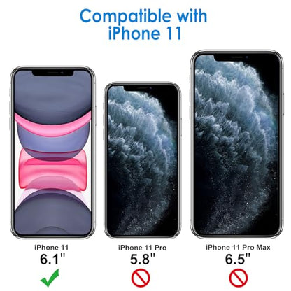 JETech Case for iPhone 11, Anti-Yellowing, Black | Shockproof Protection, Scratch Resistant Hard PC Back, Durable Transparent TPU Bumper - color: Black