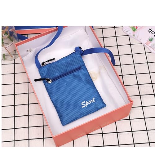 2 Pack Crossbody Bag Phone Purse with 2 Zipper Pouch Lightweight Fabric Compact Shoulder Purses Tally Mini Handbag Wallet Storage Organizer for iPhone Cell Phones Coin Key Men Women