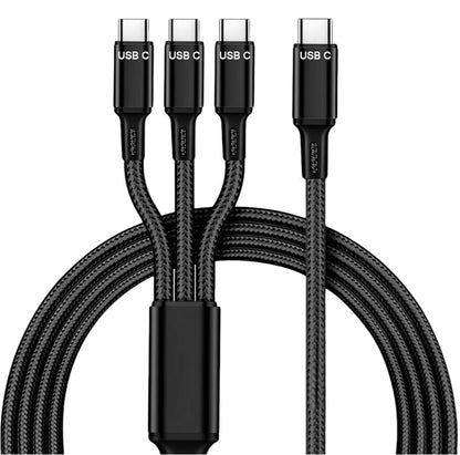 6ft USB C Multi Charging Cable - USB C Splitter 1 in 3 Out Fast Charging Cord, 3 in 1 Multi usb-c Charger Cable Compatible for iPhone 16/15/17/iPad/Samsung Galaxy/Google Pixel/Motorola/Phones/Tablets