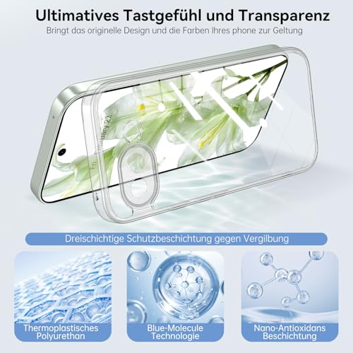 YINLAI Compatible with Google Pixel 10a Case, Crystal Transparent Anti-Yellowing Upgraded Full Camera Protection Supports Wireless Charging Slim Shockproof Protective Phone Cover 6.3-Inch (Clear) - color: Clear, size: Google Pixel 10a 6.3"