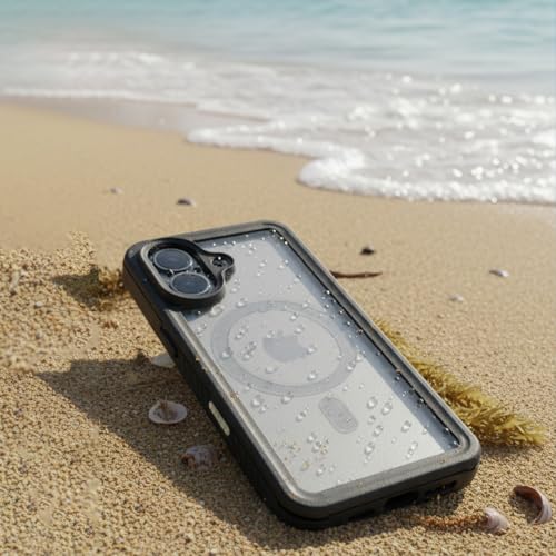 MOTIVE Waterproof Case with Belt Clip iPhone 17, Magnetic | 6.3" | Built-in screen protector, 360° protection, compatible with MagSafe, 360° belt holster - size: iPhone 17