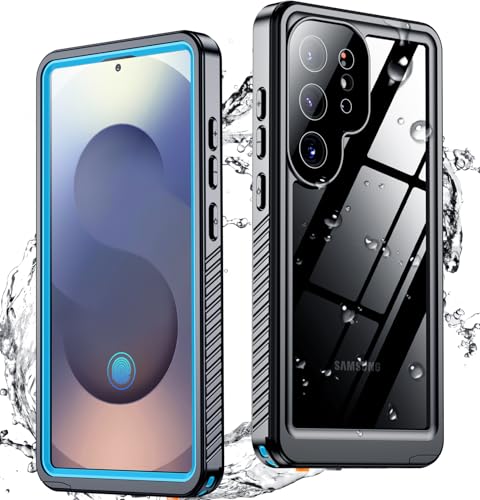 SPIDERCASE Upgraded for Samsung Galaxy S25 Ultra Case Waterproof,Built-in Screen & Camera Lens Protector[IP68 Underwater] [Military Grade Shockproof] Full Body Protection Phone Case, Blue/Clear - color: Blue/Clear, size: Samsung Galaxy S25 Ultra