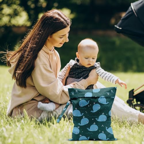 Bohemia Wet Dry Bags for Diaper Waterproof Swimsuit Washable Reusable Bag for Beach Diapers Dirty Yoga Gym Clothes Plant Gifts for Men Baby Friend Women - color: Fish3