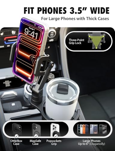 Bracketron Cup Holder Phone Mount for Car, TripGrip Truck Phone Holder