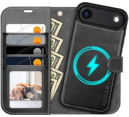 OCASE for iPhone Air Detachable Wallet Case with Card Holder, 2 in 1 PU Leather Flip Folio with RFID Blocking Stand Wrist Strap Shockproof Phone Cover 6.5 Inch 2025, Graphite - color: Graphite, size: iPhone Air