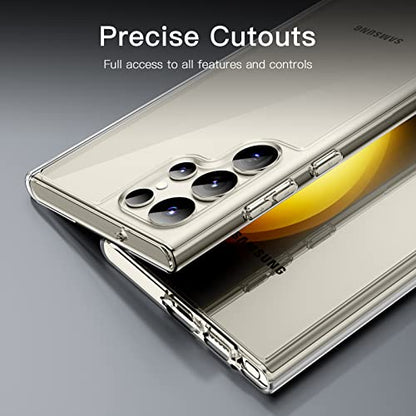 JETech Case for Samsung Galaxy S23 Ultra, Anti-Yellowing, Clear | Shockproof Protection, Scratch Resistant Hard PC Back, Durable Transparent TPU Bumper - color: Clear