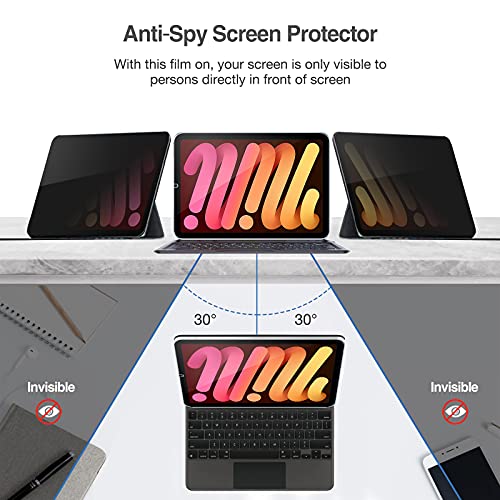 ProCase 1 Pack Privacy Screen Protector for iPad Mini 7(A17 Pro) / Mini 6 - size: iPad Mini 7th(A17 Pro)/Mini 6th