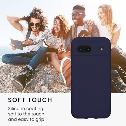 kwmobile Case Compatible with Google Pixel 8a Case - Protective Slim TPU Phone Cover - Soft Matte Finish - Deep Ocean - color: Deep Ocean
