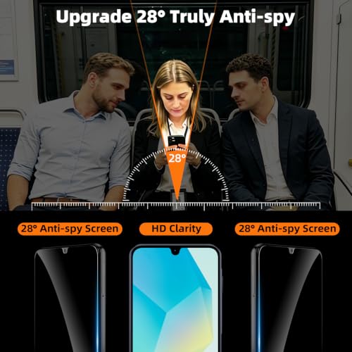 3 Pack Privacy Screen Protector for Samsung Galaxy A16 5G - size: [Privacy] Galaxy A16 (3 Pack)