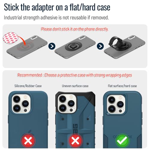 Bike Phone Mount,Aluminum Handlebar Out Front Bicycle Holder,Quick Lock - color: 【1st Gen】Handlebar Mount-Black