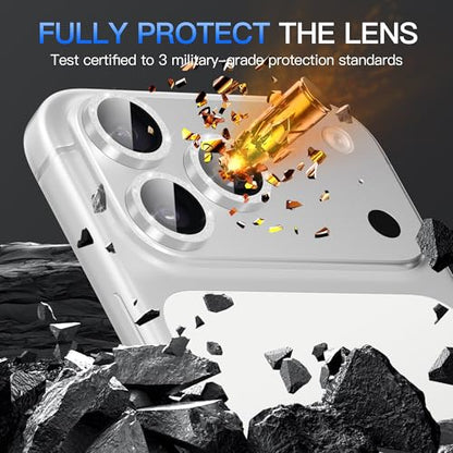 Suoman for iPhone 17 Pro/Pro Max Camera Lens Protector-Silver - color: Glitter-Sliver