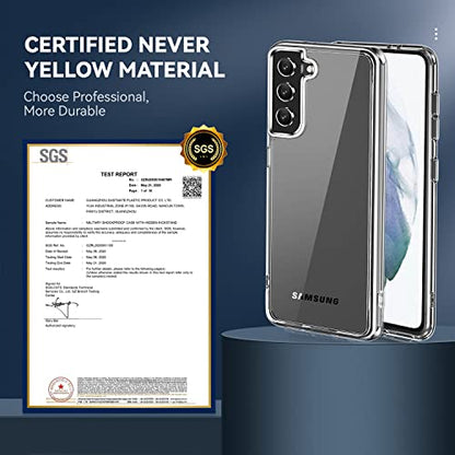 DEERLAMN Clear Phone Case for Samsung Galaxy S22 Plus, Transparent Anti-Scratch Non-Yellowing Ultra Slim Fit Shockproof Drop Protection Phone Cover - size: Samsung Galaxy S22 Plus