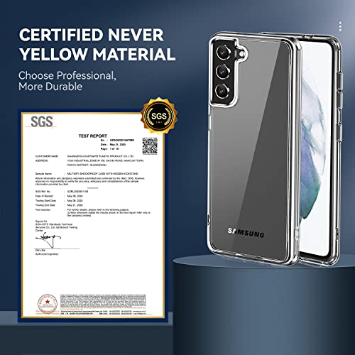 DEERLAMN Clear Phone Case for Samsung Galaxy S22, Transparent Anti-Scratch Non-Yellowing Ultra Slim Fit Shockproof Drop Protection Phone Cover - size: Samsung Galaxy S22