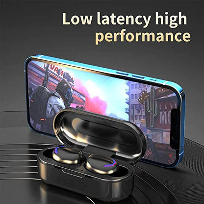 Wireless V5.3 Bluetooth Earbuds Compatible with Motorola Moto G Play/Stylus/Edge/Edge+/5G/2025/2024/2023 Thin Travel Case, 8D Bass Mic IPX7 Waterproof/Sweatproof - color: White Mini