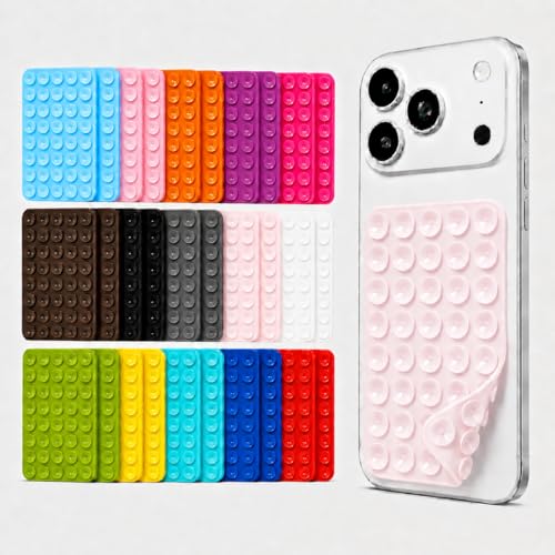 30 Pack Silicone Suction Phone Grip, Double-Sided Suction Cup Phone Holder