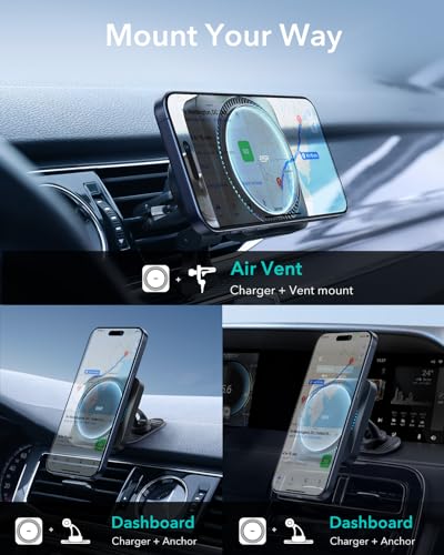 ESR for MagSafe Car Mount Charger with CryoBoost Cooling for iPhone 17-12