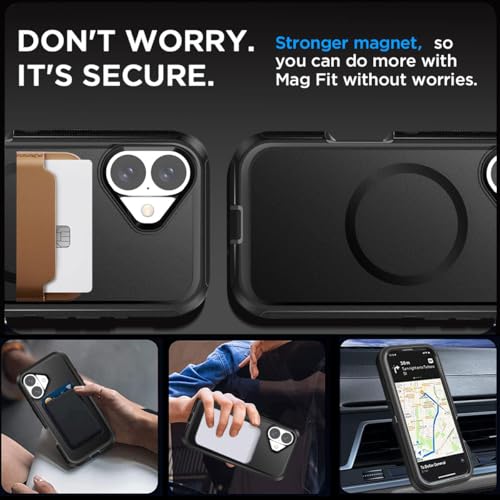 AICase for iPhone 16 Plus Case(6.7"),[Compatible with Magsafe] Magnetic Heavy Duty Drop Protection Full Body Rugged Shockproof/Dust Proof Military Protective Tough Durable Men Women 6.7" 2024 - color: Black with Mag