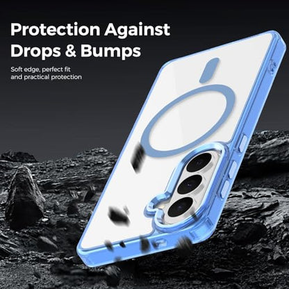 Lunivop for Samsung Galaxy s26 Case Hard [Compatible with Magsafe Wireless Charging] Yellowing Resistant Magnetic Cover Clear para S 26 6.3 '' 5G 2026 Rugged Best Phone Cases Light Blue - color: Light Blue, size: Compatible with Samsung Galaxy S26