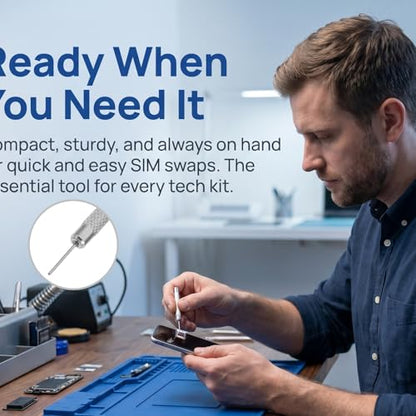 30pcs SIM Eject Tool - SIM Card Tray Ejector Removal Needle - Phone Opening Tool - Opening Needle Compatible with Cell Phone Tablet - 0.03 Inch Diameter