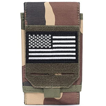 Tactical Phone Pouch, Small Molle Admin Pouches, Heavy Duty Waterproof Smartphone Case Holder for Vest Belt Waist (Coyote Tan) - color: COYOTE TAN