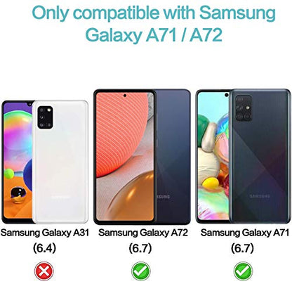 [2 Pack] for Samsung Galaxy A71 / A72 / A73 Privacy Screen Protector, Anti Spy 9H Tempered Glass for Galaxy A73 5G A71 A72 (4G/5G), Case Friendly Full Coverage Anti Scratch Bubble Free Easy Install - size: Samsung Galaxy A71 / A72 / A73