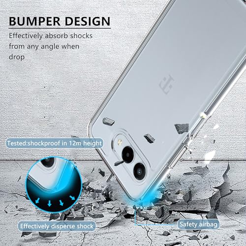 Anoowkoa 2 Pack Designed for T-Mobile REVVL 8/T Phone 3 Case.Anti Yellowing Clear Phone Case & 2 Pack Tempered Glass Screen Protector.9H Hardness.Shockproof,Stylish.Transparent - color: -Mobile REVVL 8/T Phone 3 Pro 5G