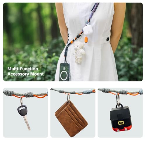 PGYTECH LinkGo Phone Strap, Quick Release Crossbody Lanyard & Lens Cloth - color: Dual Mount-mint Green