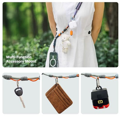 PGYTECH LinkGo Phone Strap, Quick Release Crossbody Lanyard & Lens Cloth - color: Dual Mount-mint Green