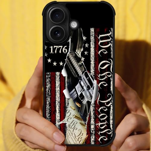 DJSOK Case for iPhone 17,Compatible with MagSafe,Anti-Scratch Shockproof Case,Classic American Flag 1776 We The People - color: Classic American Flag 1776 We The People, size: IPhone 17
