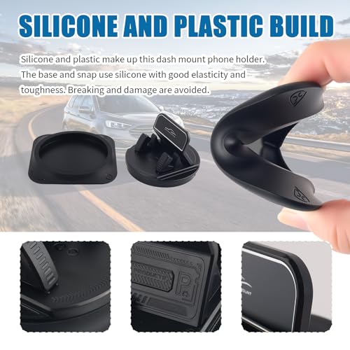Car Dashboard Phone Holder,360° Rotation Car Phone Holder - color: Black