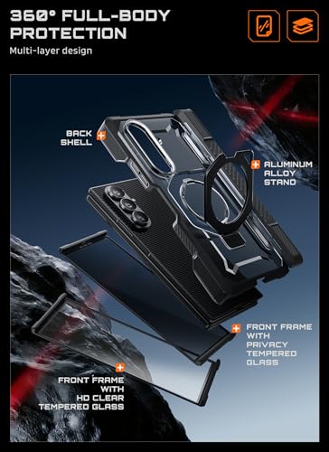 SUPCASE for Galaxy Z Trifold Case with Built-in Kickstand, Black - size: Galaxy Z Trifold