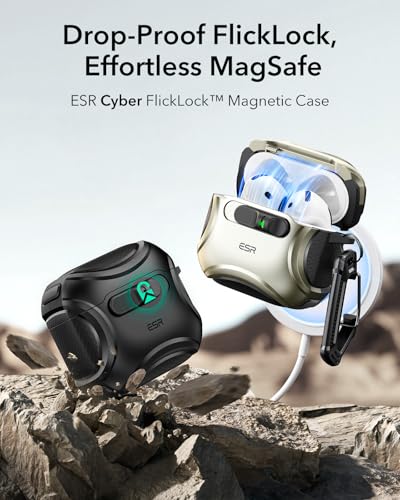 ESR for AirPods 5/4 Case, Compatible with MagSafe, Titanium - color: Titanium, size: AirPods 5&4 Case