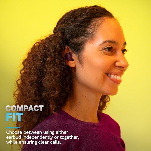 JLab Go Air Pop+ True Wireless Earbuds, in Ear Headphones, Bluetooth Earphones, 35H Playtime Ear Buds, Bluetooth Earbuds with Microphone, USB-C Charging Case, Dual Connect, EQ3 Sound, Violet - color: Violet, style: Matte