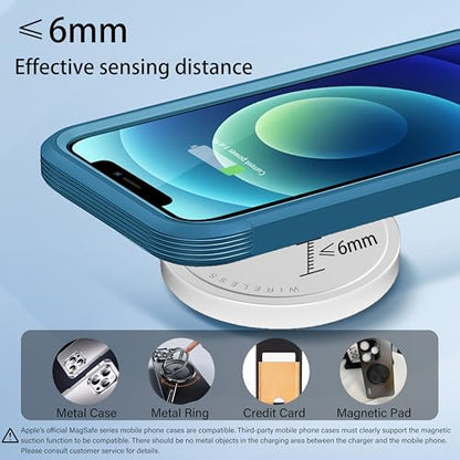 Magnetic Wireless Charger for iPhone 15W Wireless Charger Fast Mag Safe Wireless Charging Stand Pad Compatible for iPhone 17/17 Pro/17 Pro Max/16/15/14/13/Pro with Wall Charger for AC Adapter, White - color: White with Adapter