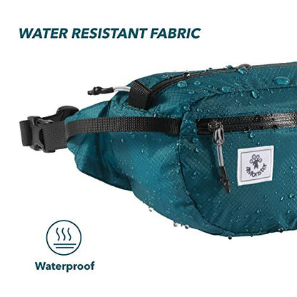 4Monster Hiking Waist Packs Portable,Water Resistant Fanny Bag with Adjustable Strap,Lightweight Crossbody Chest Bag Slim Bag - color: Blue