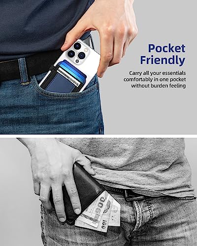 For Magsafe Wallet, 7 Card Holder, Strongest Magnetic Wallet | Magnetic Card Holder Wallet for iPhone 17/16/15/14/13/12 Series, 2 Card Slots, RFID Blocking, Vegan Leather, Navy Blue - color: Navy Blue