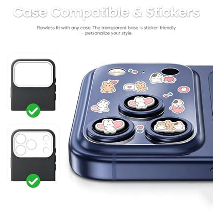 For iPhone 17 Pro Max Camera Lens Protector Hollow Lens Film Matte Scratch Resistance Guard Protector - 3 Packs