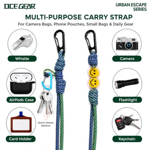 Cell Phone Bag with Strap Lightweight Crossbody Phone Purse with Nylon Lanyard Fits iPhone 12-17 for Travel Casual Walking - color: Blue
